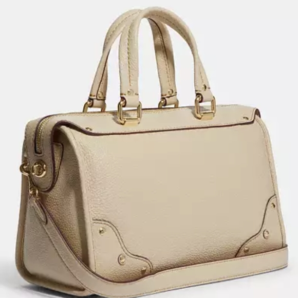 Coach Millie Ivory Pebbled Leather Satchel / Crossbody in Gift Box Nwt ❤️ - Picture 7 of 10